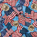 1776 AMERICAN FLAGS & 250 CREST BLUE