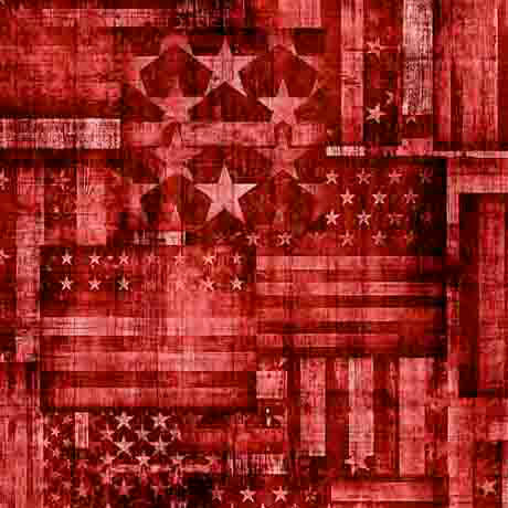 1776 FLAG PATCHWORK RED