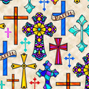 GUARDIAN ANGEL CROSSES ON TAN