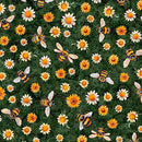 SUNFLOWER SERENADE SUNFLOWERS & BUMBLE BEES FOREST