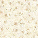 SUNFLOWER SERENADE BEE & SCROLL TONAL OATMEAL