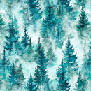 Skyward - Quilting Wideback - Trees Teal