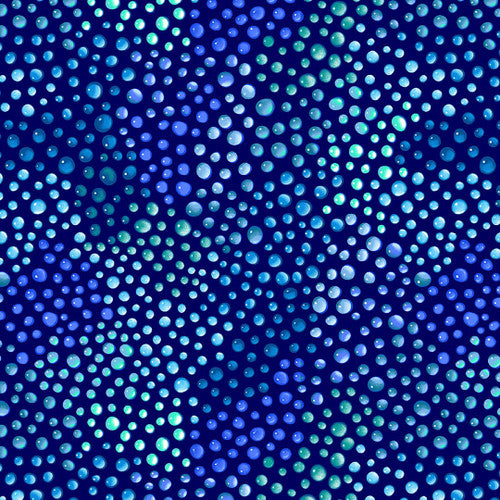 Water Droplets Blue - 108"