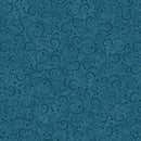 Nordic Holiday Village-Quilting Fabric-Mini Swirls-Blue