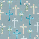 3918-70 Slate Crosses || Love Never Fails - Fabric Bash