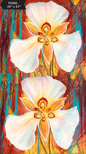 Wildflower II Large White Flower Panel