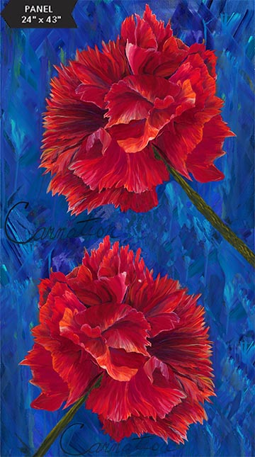 Wildflower II Large Red Flower Panel