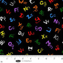 4083-99 Black/Multi - Tossed Letters || Color My World