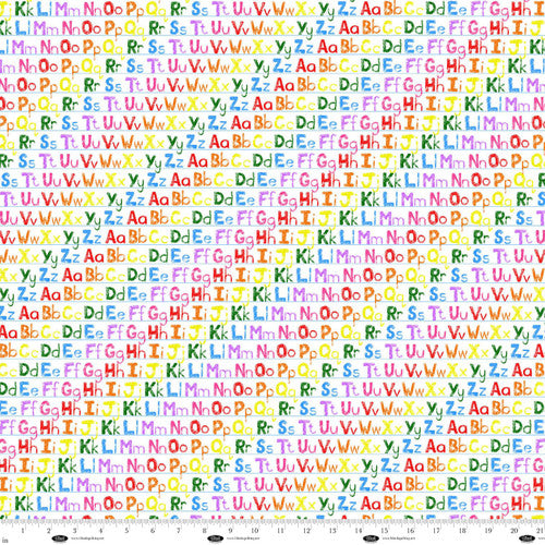 4085-01 White/Multi - Letters || Color My World