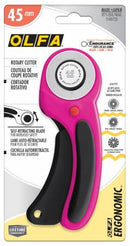 45mm Ergonomic Rotary Cutter Magenta - Fabric Bash