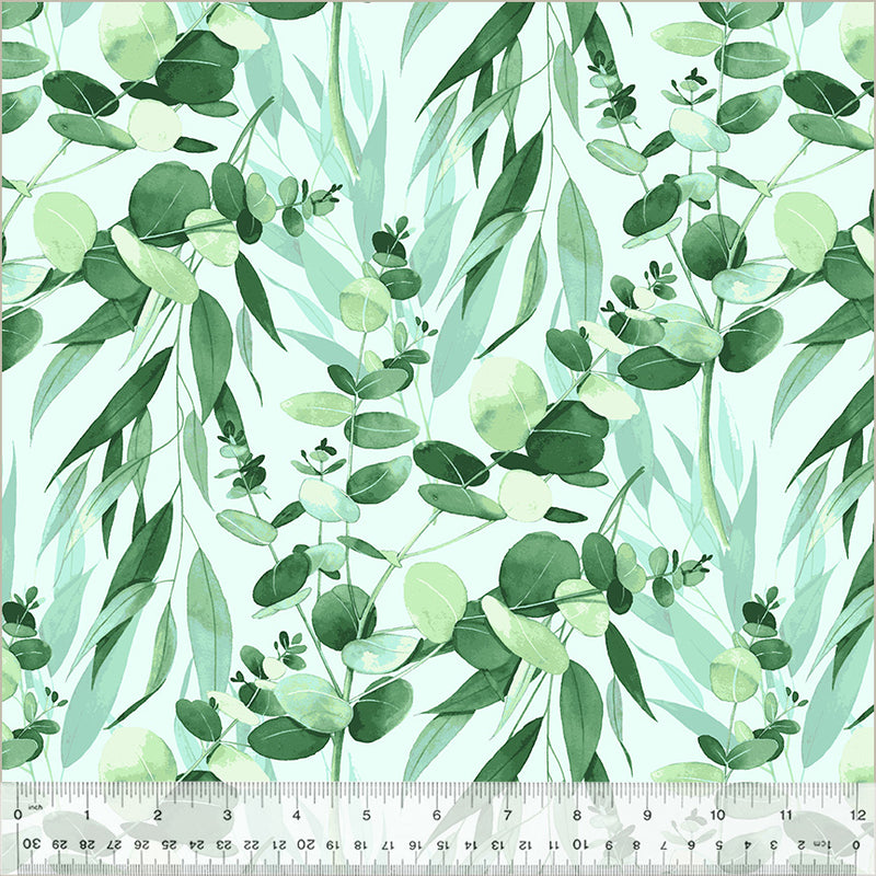 108" Quilt Back - Eucalyptus Pond