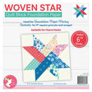6in Woven Star Quilt Block Foundation Papers - Fabric Bash