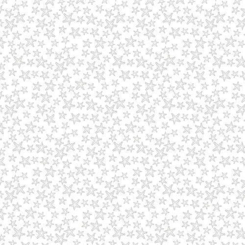Cream & Sugar Stars White on White