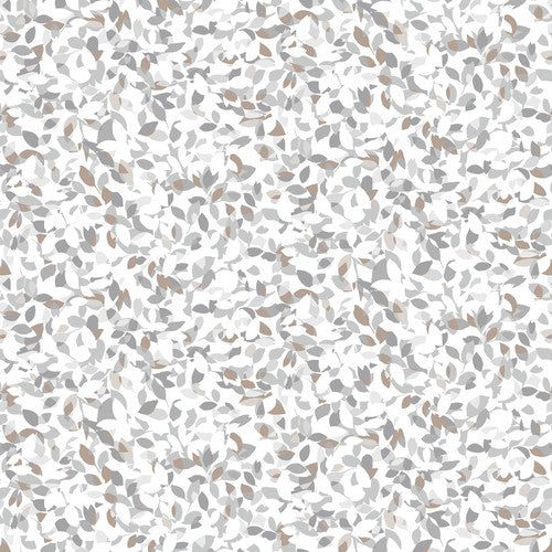 Dappled Leaf 108" Gray/Tan