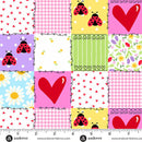 Little Ladies - Quilting Wideback Fabric - Picnic Patchwork 108 Blossom