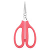 Famore 6-1/4 inch scissors with pointed silver blades and large pink comfort handles
