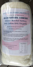 80/20 Cotton/Poly King Natural - American Fiber Products - Fabric Bash