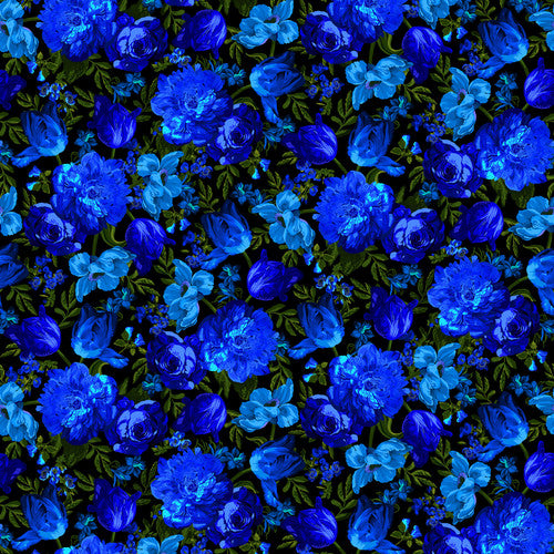 Midnight Floral - Black/Royal 108