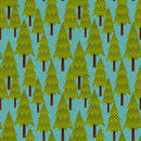 8257-61 Blue/Green Trees || Camping Gnomes - Fabric Bash
