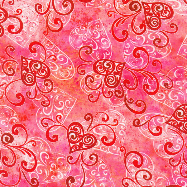 Lovely Day - Hearts and Swirls Candy Pink