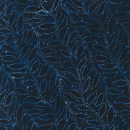 Artisan Batiks: Kasuri - Leaves Indigo