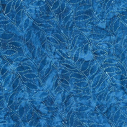 Artisan Batiks: Kasuri - Leaves Denim