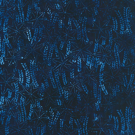 Artisan Batiks: Kasuri - Small Foliage Indigo