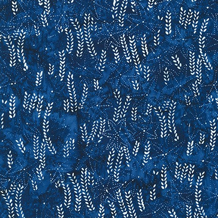 Artisan Batiks: Kasuri - Small Foliage Navy