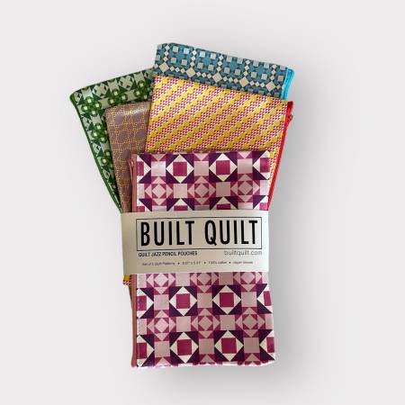 Quilt Jazz Pencil Pouches Set of 5