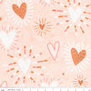 Boho Batiks - Quilting Fabric Batik - Creamsicle Hearts - Orange