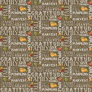 Monthly Placemats November Text Brown