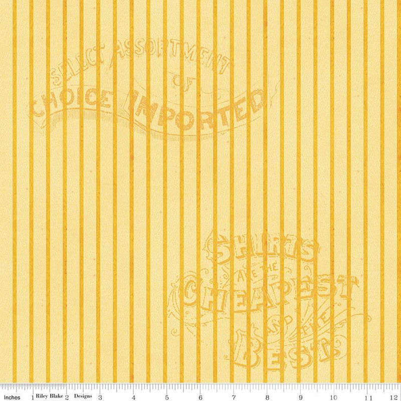 Pumpkin Patch - Silver Lining Stripe - Yellow