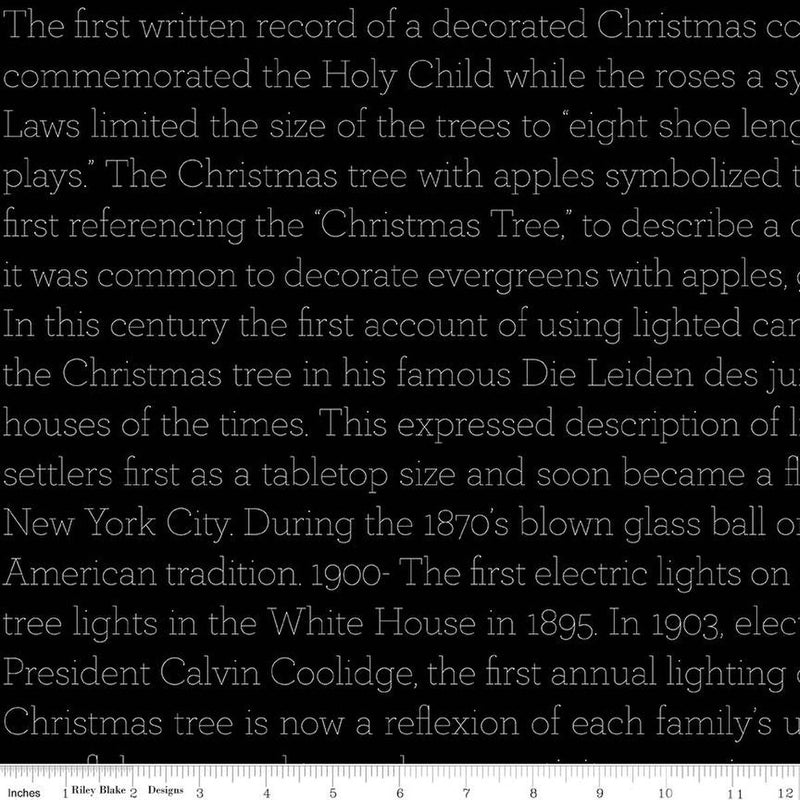 Classic Christmas - History of the Tree Text Black