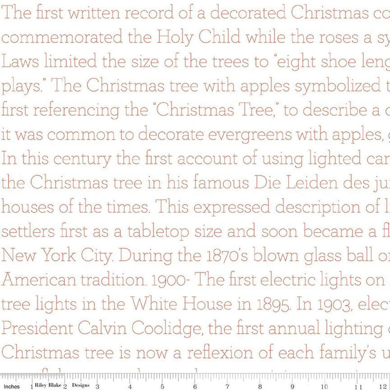 Classic Christmas - History of the Tree Text Red