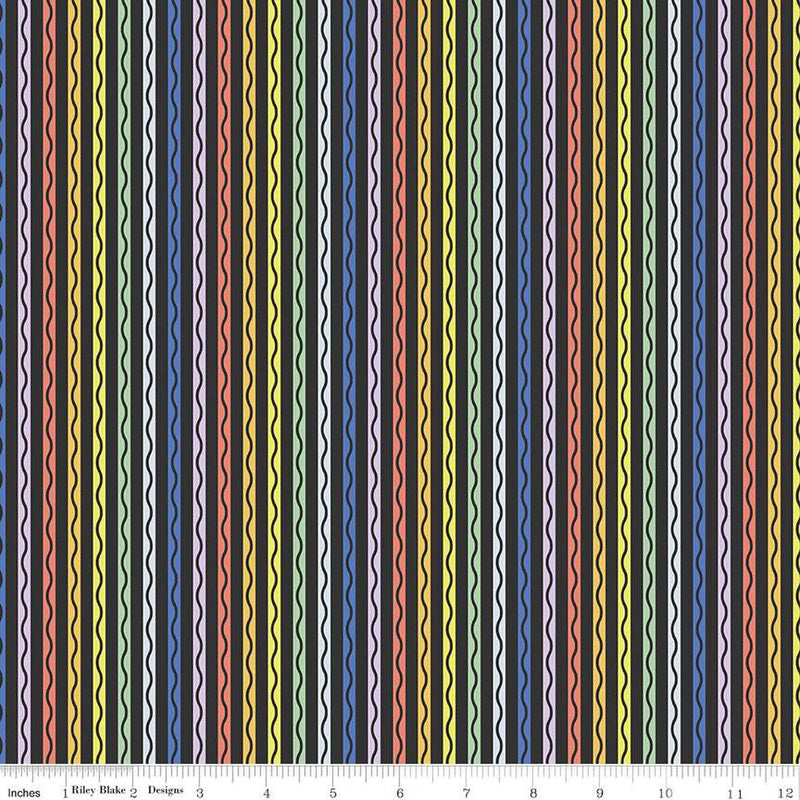New Box of Crayons Stripe Black