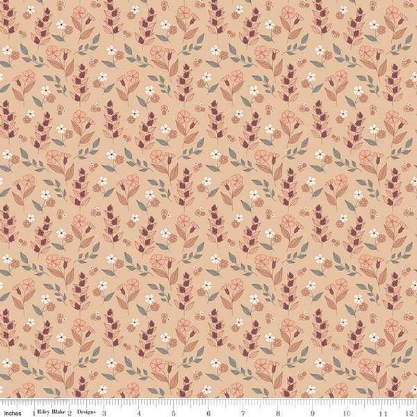 Evening on the Prairie - Autumn Floral Beige