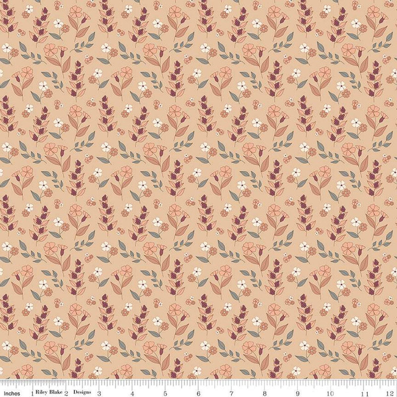 Evening on the Prairie - Autumn Floral Beige