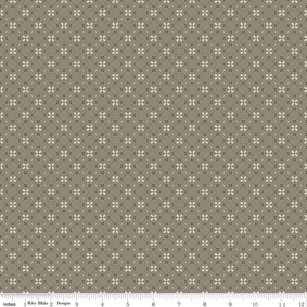 Evening on the Prairie - Geo Floral Green