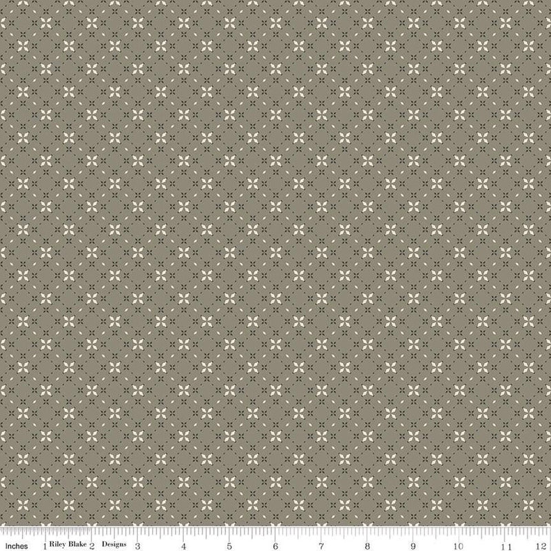 Evening on the Prairie - Geo Floral Green