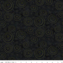 Spooky Stars and Swirls Black
