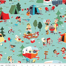 Happy Haven - Quilting Cotton Fabric- Main - Aqua