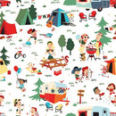 Happy Haven - Quilting Cotton Fabric - Main - White