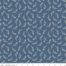 Denim & Daisy Bouquet Denim fabric with cross-stitch style flowers on denim