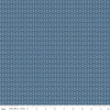 Denim & Daisy Stripes Denim fabric with a textured denim-blue stripe