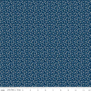Denim & Daisy Tiny Squares Oxford Blue fabric with tiny light blue squares on navy