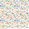 Petals & Hazel - Quilting Cotton Fabric - Main- Off White