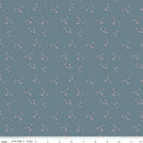 Petals & Hazel - Quilting Cotton Fabric - Scatter - Blue