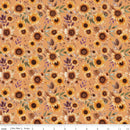Harvest on the Prairie Sunflowers Marmalade quilting cotton by Riley Blake Designs