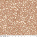 Harvest on the Prairie Ditsy Suede fabric with tiny cream flowers on warm tan