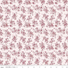 Harvest on the Prairie Wildflowers Wine fabric with rose and wine florals on light pink